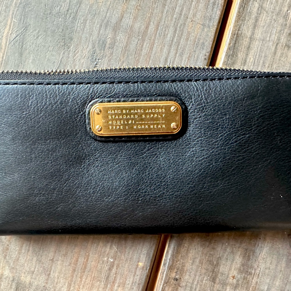 Marc Jacob’s Black Gold Zip Around Wallet